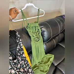 Green Strappy Maxi Dress
